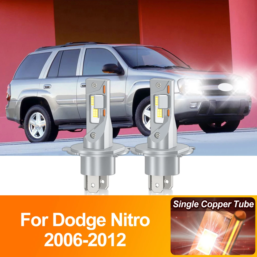 

Лампы для передних фар 120 Вт H4, 6000 лм, турболампы 2006 K, автомобильные фары 12 В, 24 В для Dodge Nitro 2007, 2008, 2009, 2010, 2011, 2012,