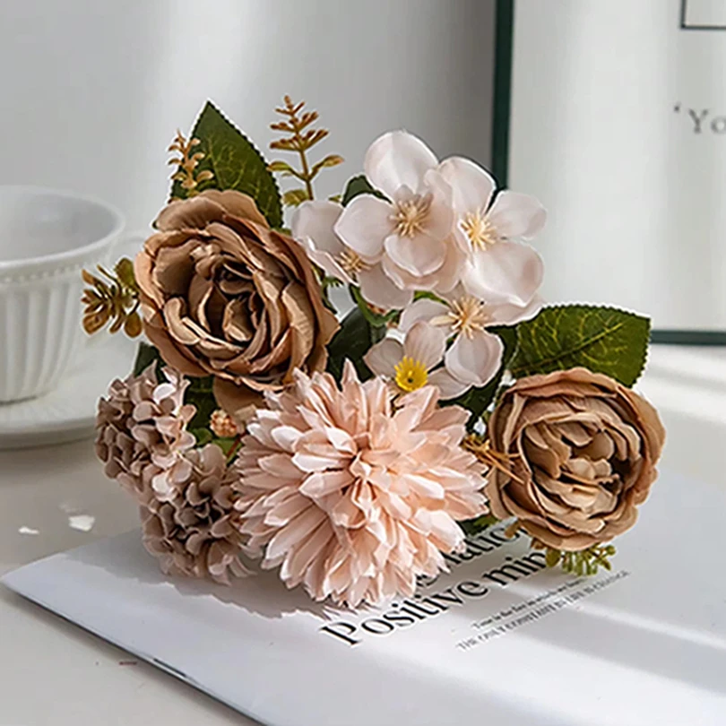 

Artificial Flowers Silk Ball Chrysanthemum Peony Home Room Wedding Bridal Bouquet Decora Valentine Outdoor Garden DIY Gift Cheap