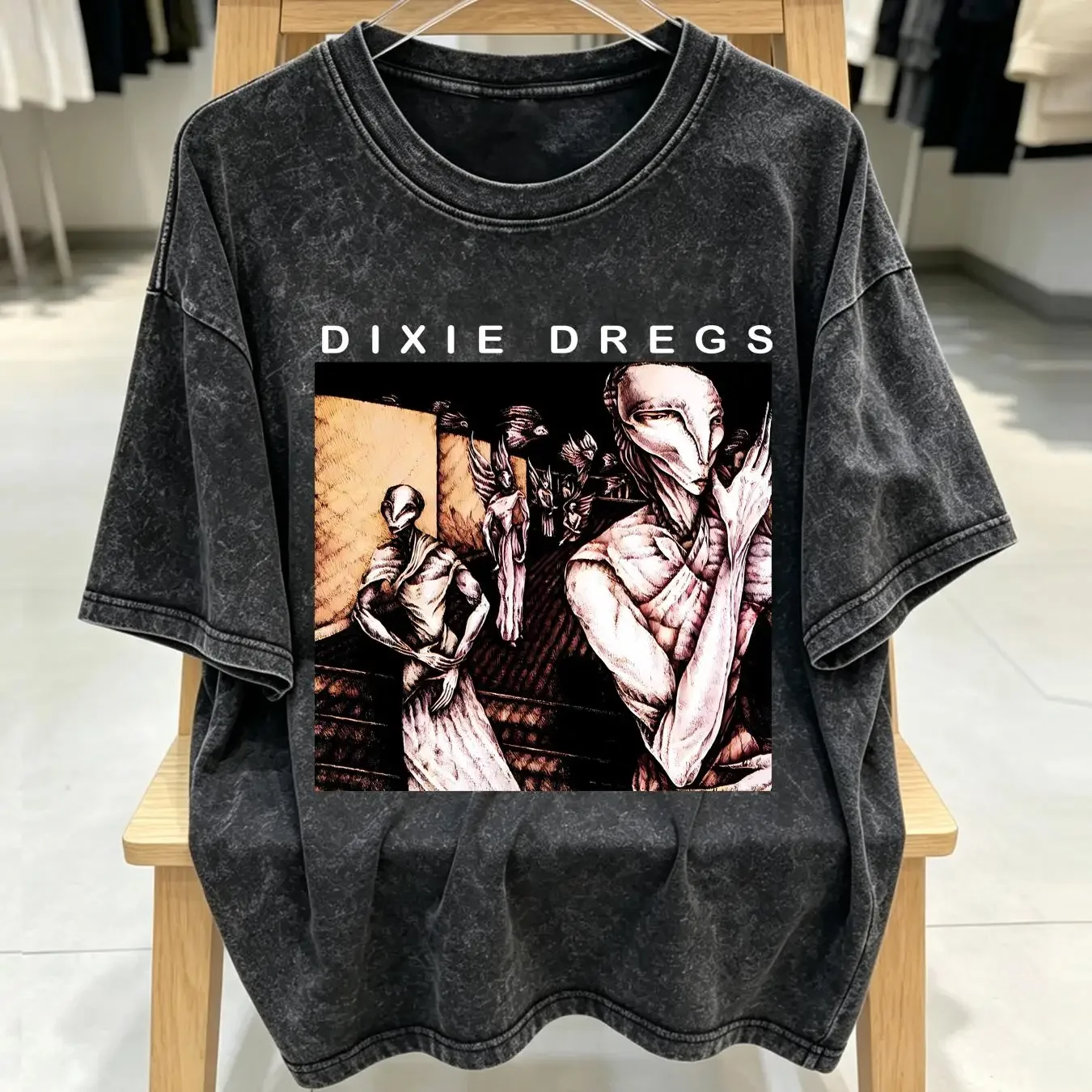 washed T Shirt Dixie Dregs band Album For Fan All Size LL1738 long sleeves vintage Washed homme Breathable designer clothes
