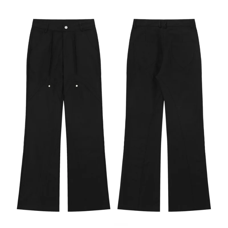 OR FL Women's American Streetwear Brand Wei La Suit Pants Vibe Staraight Drooping Sensation Retro Black Slacks Trousers Y2k