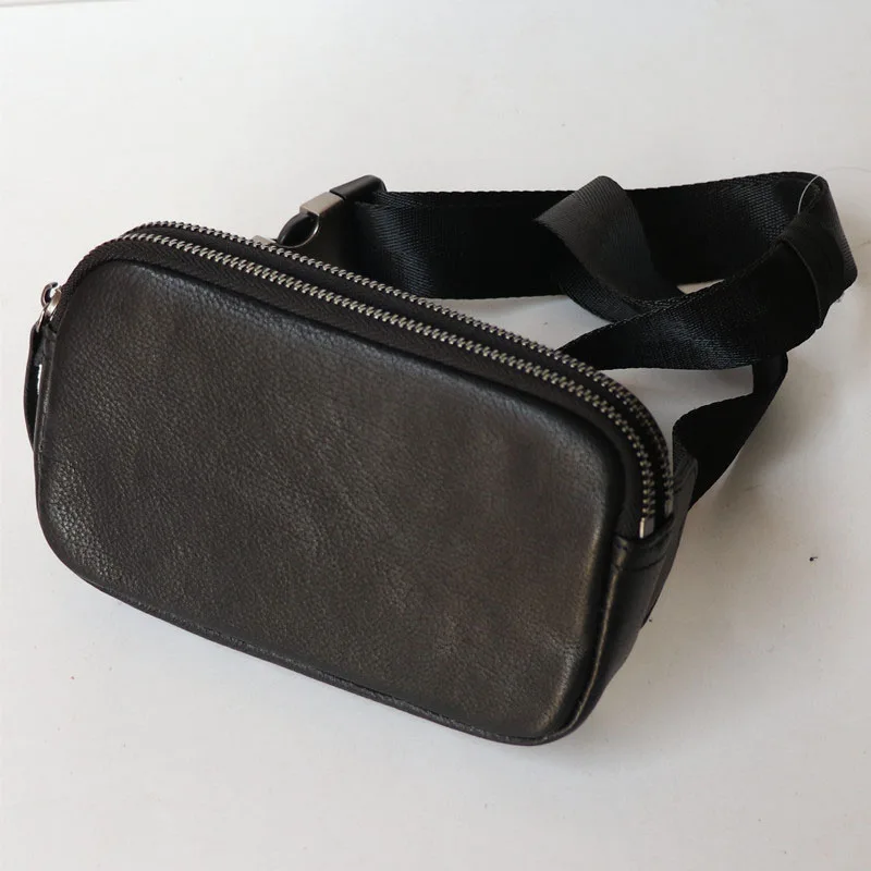 AETOO New mini outdoor small Fanny pack men\'s sports multi-functional cross-body back head layer cowhide casual girls mobile ph
