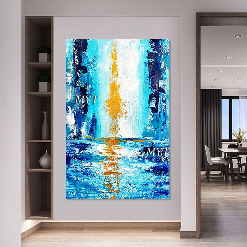 

New Design Frameless Artwork Office Wall Canvas Painting Abstract Acrylic Texture Picture Art Gallery High Quality Showpiece