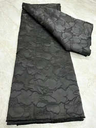 New Fashion Black French Jacquard Lace Fabric 2024 High Quality African Nigerian Brocade Lace Fabric For Party Dress Sew PCW2413