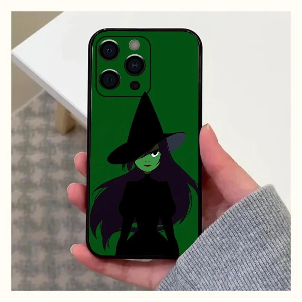 W-Wicked Musical Broadway Drama Phone Case For Apple iPhone 15,14,13,12,11,Pro,X,XS,Max,XR,Plus,Mini Soft Black Cover