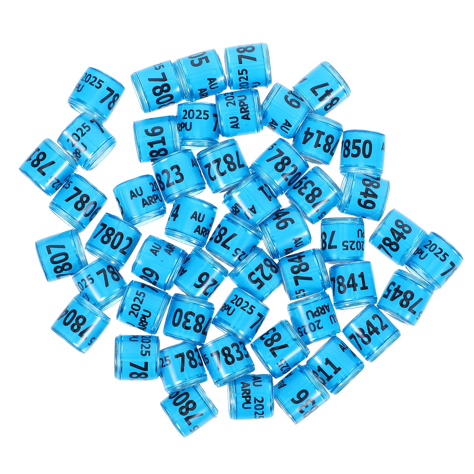 

50 Pcs Pigeon Foot Ring Bird Leg Rings Homing Pigeons Aluminum Plastic Dove Bands Training Identify