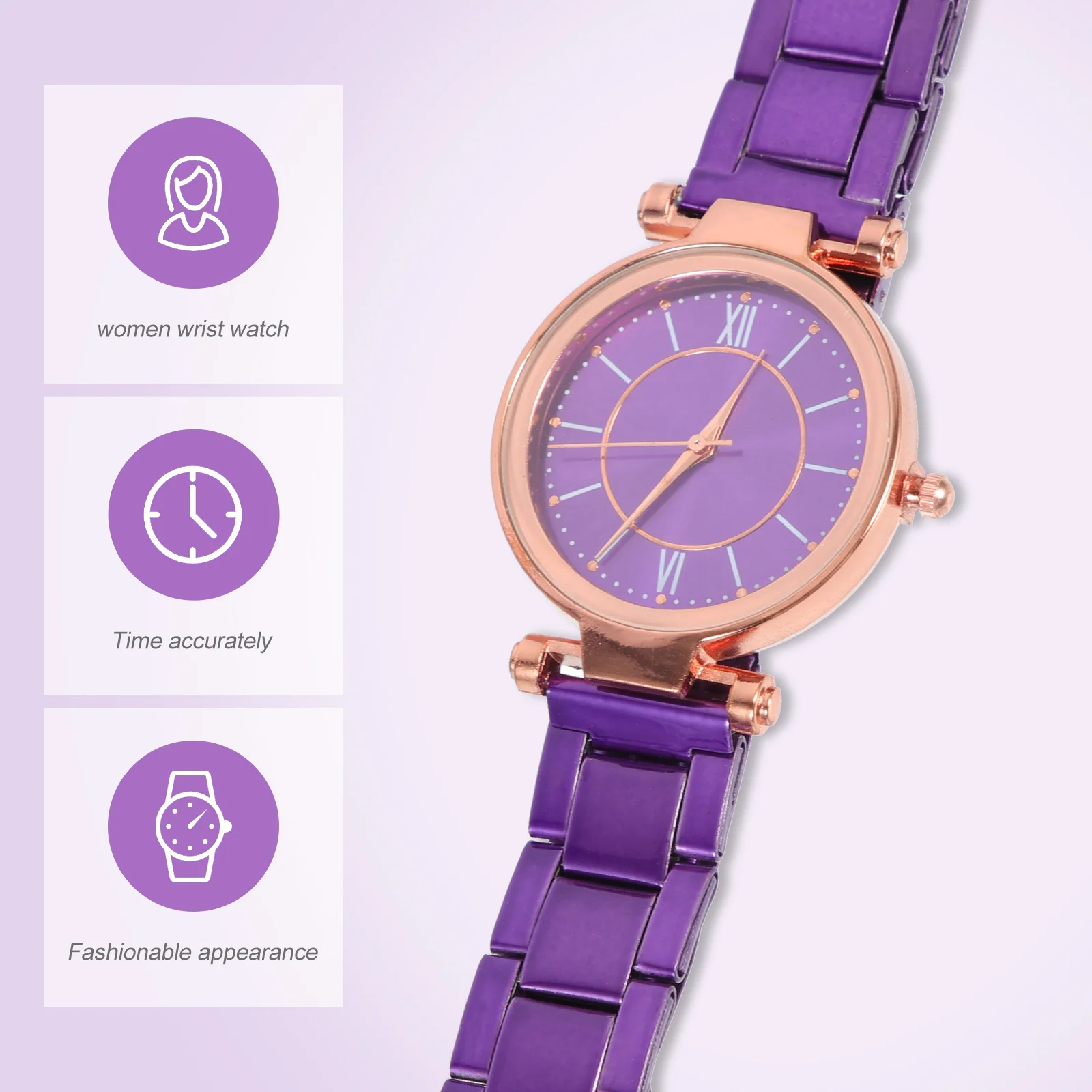 ساعة يد كوارتز بأسلوب بسيط للنساء مقاومة للخدوش والارتداء بمينا عالي الوضوح وإكسسوارات أنيقة