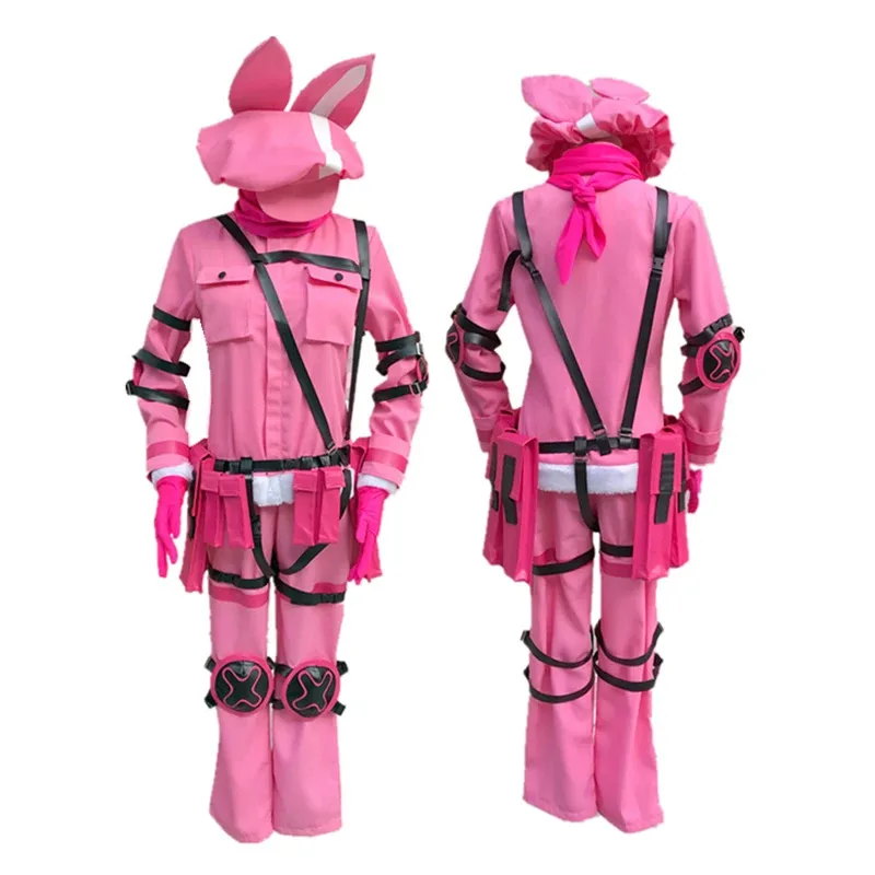 SBluuCosplay البديل GGO تأثيري Gun Gale Online Llenn للجنسين تأثيري حلي مع قبعة مجموعة كاملة