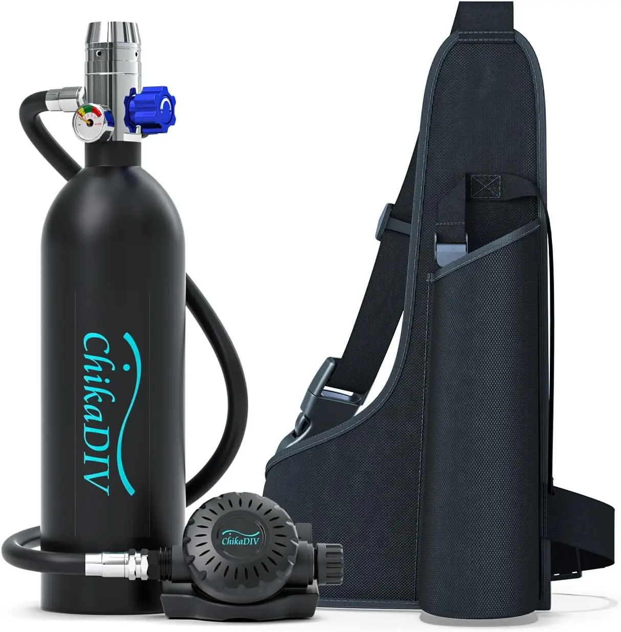 Mini 1L Scuba Lung Tank for Underwater Breathing – Emergency Snorkeling and Diving Exploration