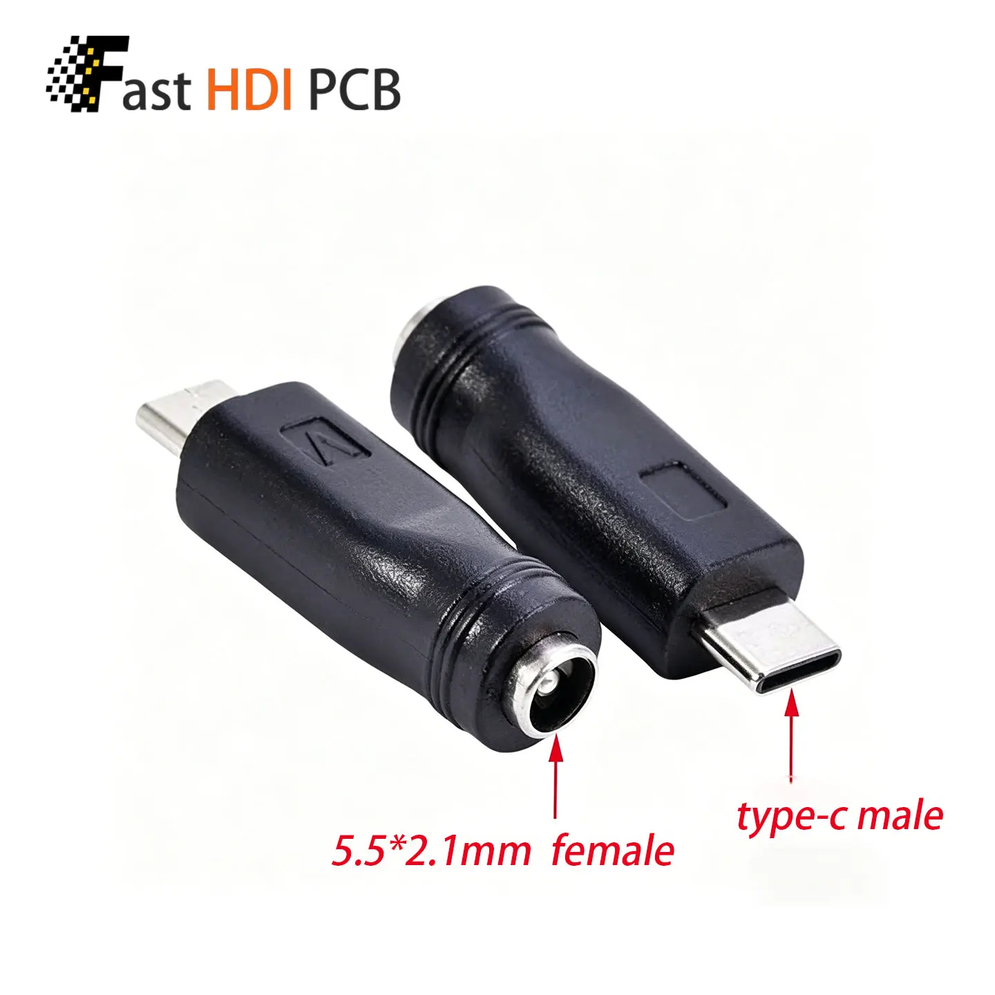 DC 5.5x2.1mm Female to USB Type C Male Power Adapter 5V-9V Charging Converter for Phone Tablet, Not for Laptop, Voltage Match Re