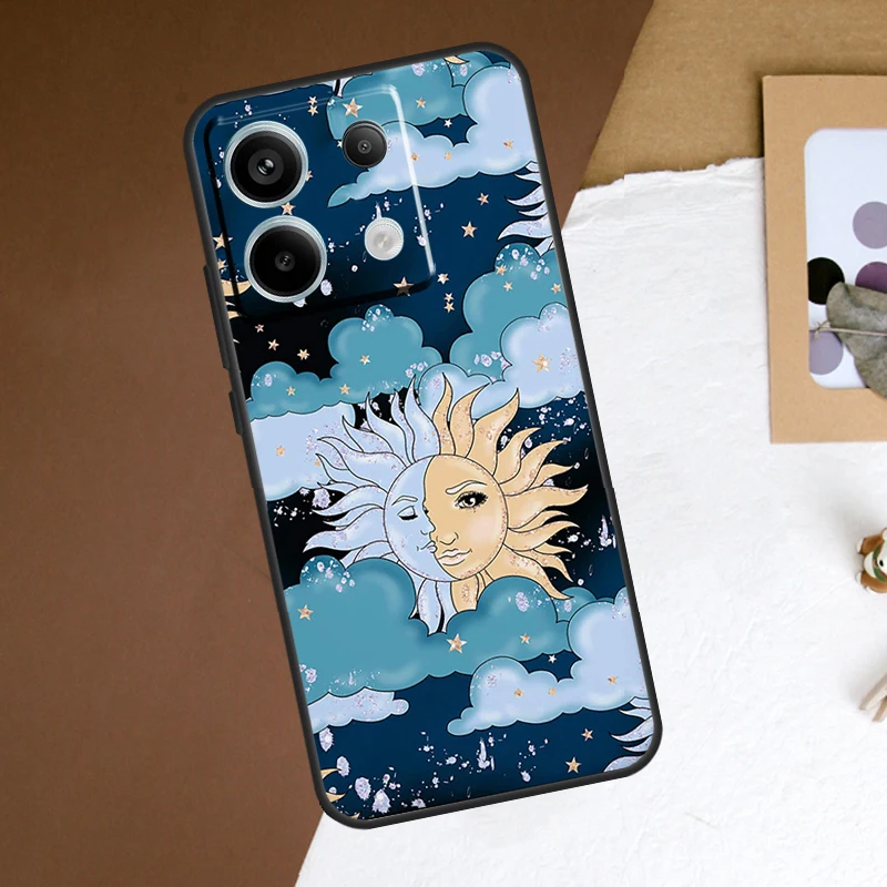 Sun Moons Star Signs Celestial Case For Xiaomi Redmi Note 13 Pro Plus Note 12 11 9 10 11S 10S 12S Redmi 13C 10C 12C Cover