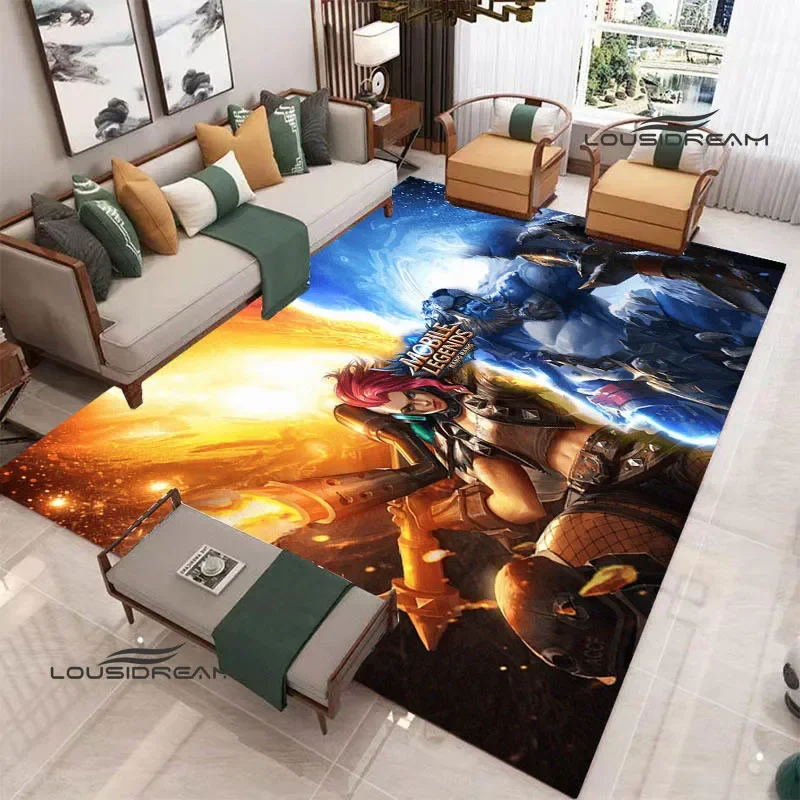 Mobile Legends bang bang Cartoon Print carpet Non -slip carpet carpets for living room area rug Door pad anime rug birthday gift