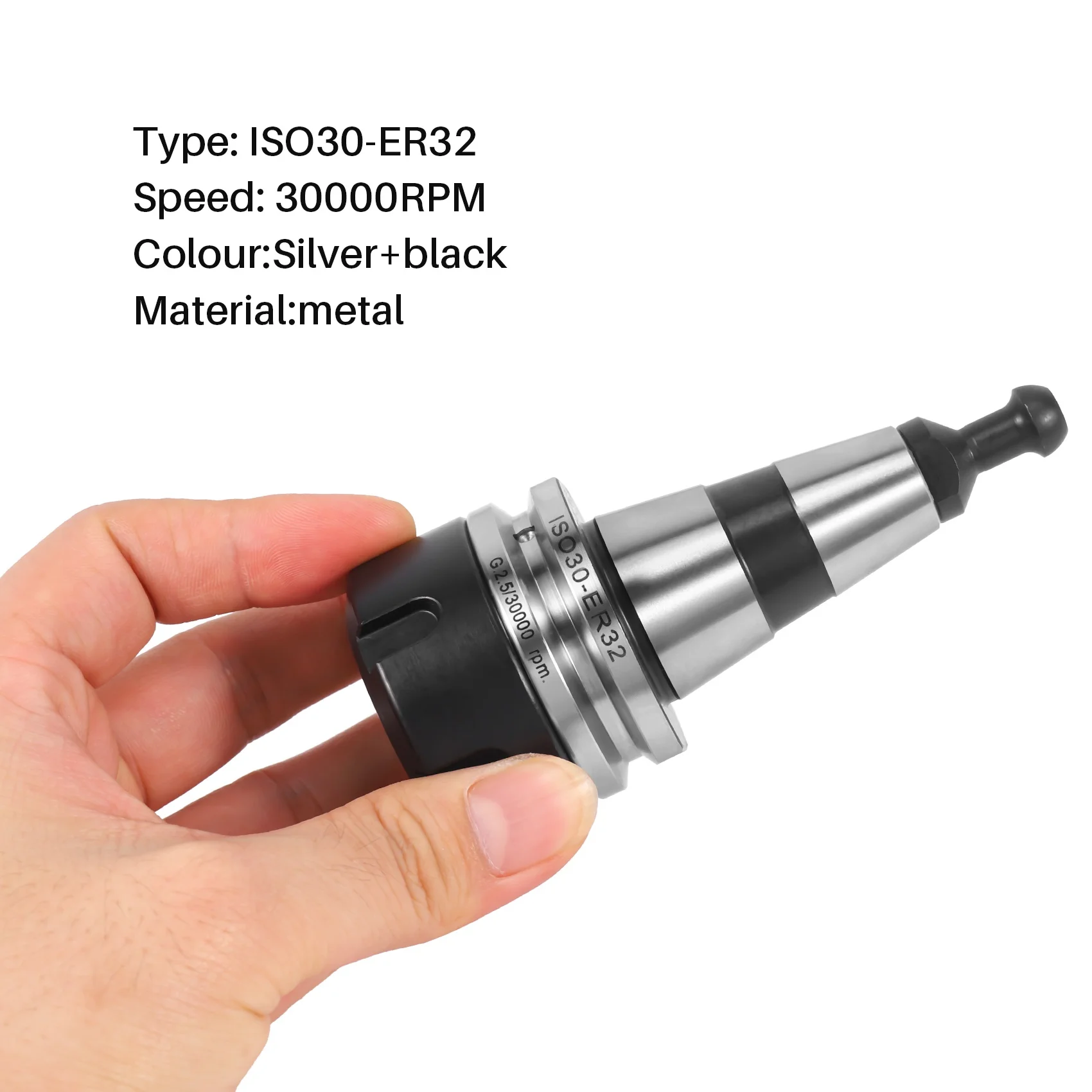 

Балансировочный патрон N96R ISO30 ER32 50L, цанговый патрон для токарного станка G2.5, 30000 об/мин, держатель инструмента для ЧПУ, нержавеющая сталь