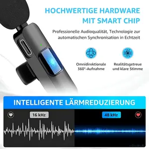 Lavalier wireless microphone for iPhone, Handy Android microphone, plug play, interview, youtube, tiktok 8 Main Sales Lapela Microphone - №2