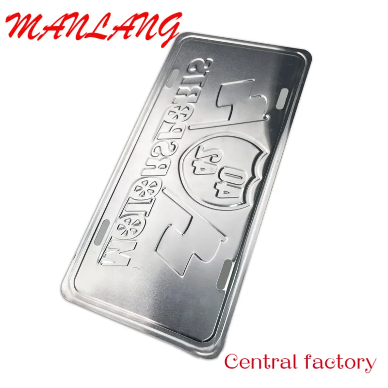 Custom  Custom Logo Embossed Car Number Plate Souvenir Metal Aluminum Car License Plate Decorative Car Plates