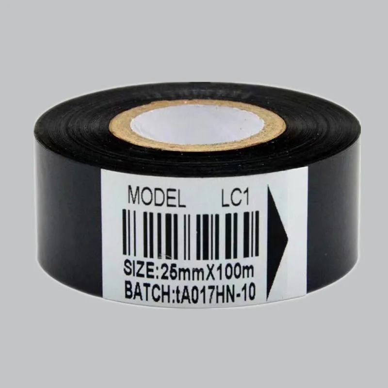 

DY-8 Hand Pressed Coding Machine Ink Ribbon 25 30 35 40mmX100mm Date Code Printer Accessory Black for hp-241p