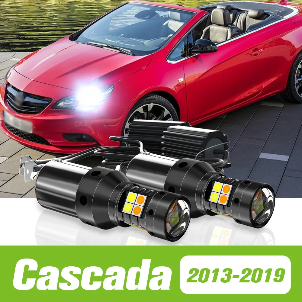 

2 шт. для Opel Cascada 2013-2019 двухрежимный светодиодный указатель поворота + дневные ходовые огни DRL 2014 2015 2016 2017 2018 аксессуары