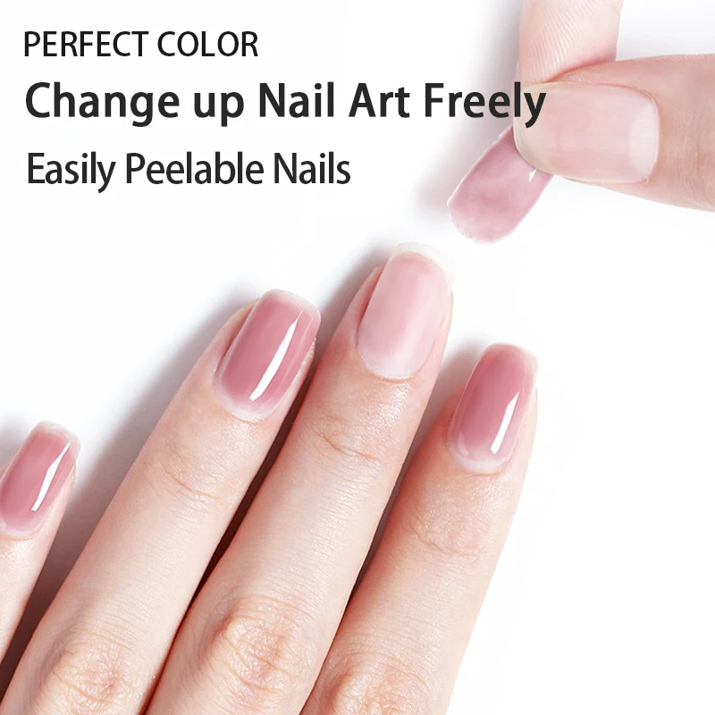 PERFEKTE FARBE 12 ml abziehbarer Gel-Basislack, schnell trocknender, abziehbarer Basislack für Gel-Nagellack, einfache Entfernung für schwache und dünne Nägel