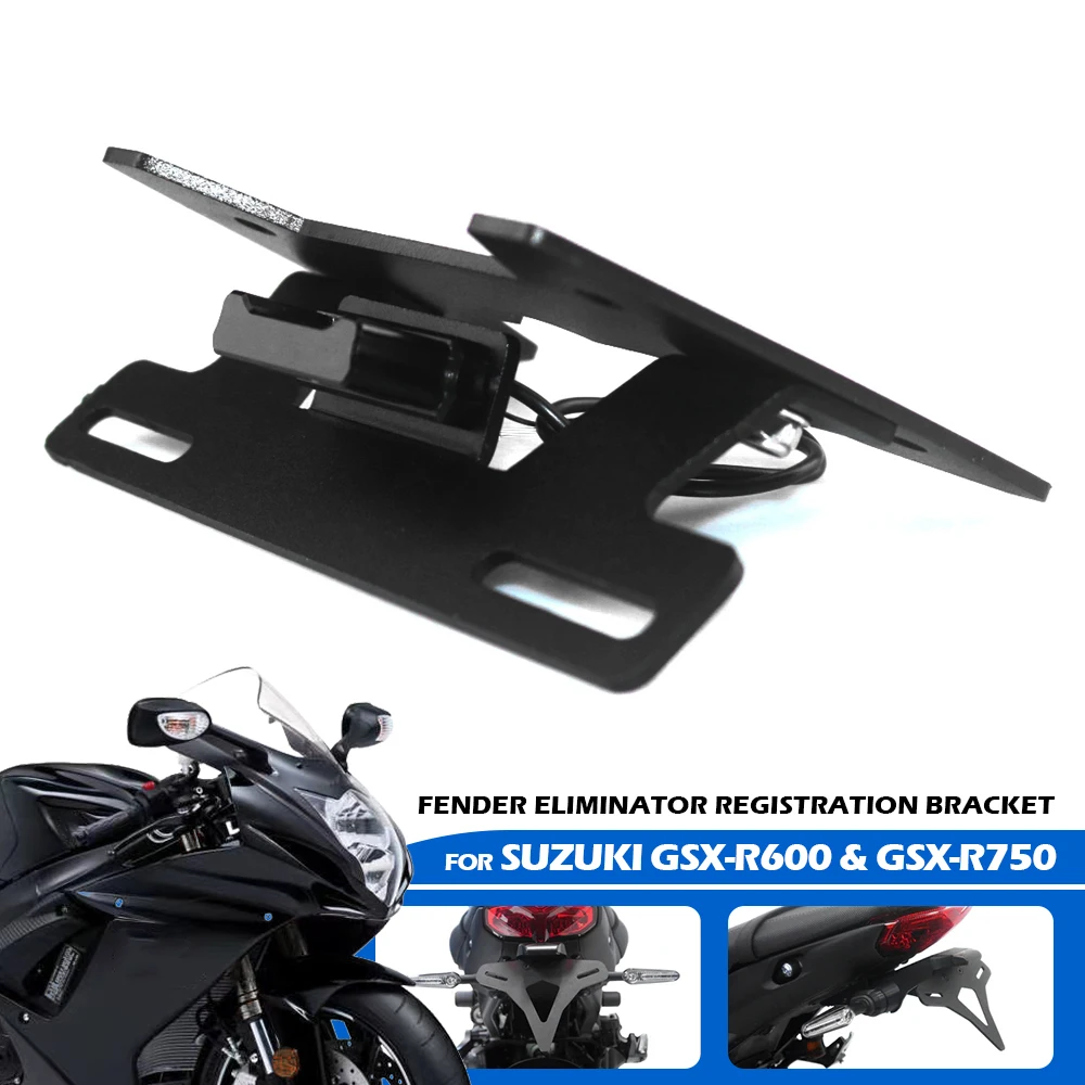 

For SUZUKI GSX-R 600 750 2008 2009 2010 Motorcycle License Plate Holder Stainless Steel Fender Eliminator Registration Bracket