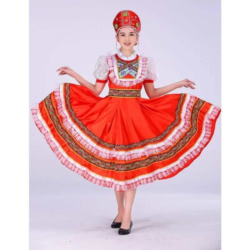 Rosyjska Odzież Europejski Dwór Dorosła Strój Pokojówki Sukienka Księżniczki Zestaw 2-częściowy