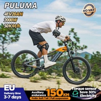 PULUMA PE86 Electric Bicycle 26*3.0 Fat Tire 48V20AH Battery 2000W Motor 50KM/H Torque Sensor Electric Bike Throttle Ebike VTT