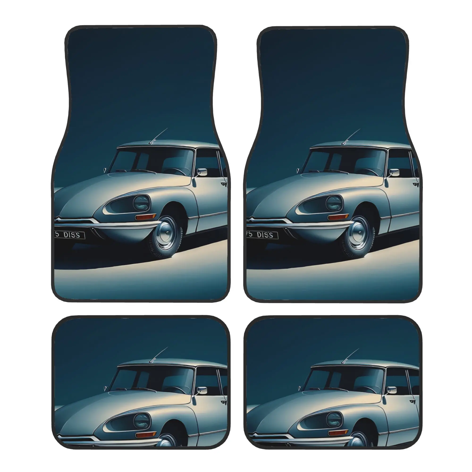 4pcs Vintage 1975 Citroen DS Car Floor Mats- Heavy-Duty Protection, Exact DS Model Design- Compatible With Citroen DS, Interior