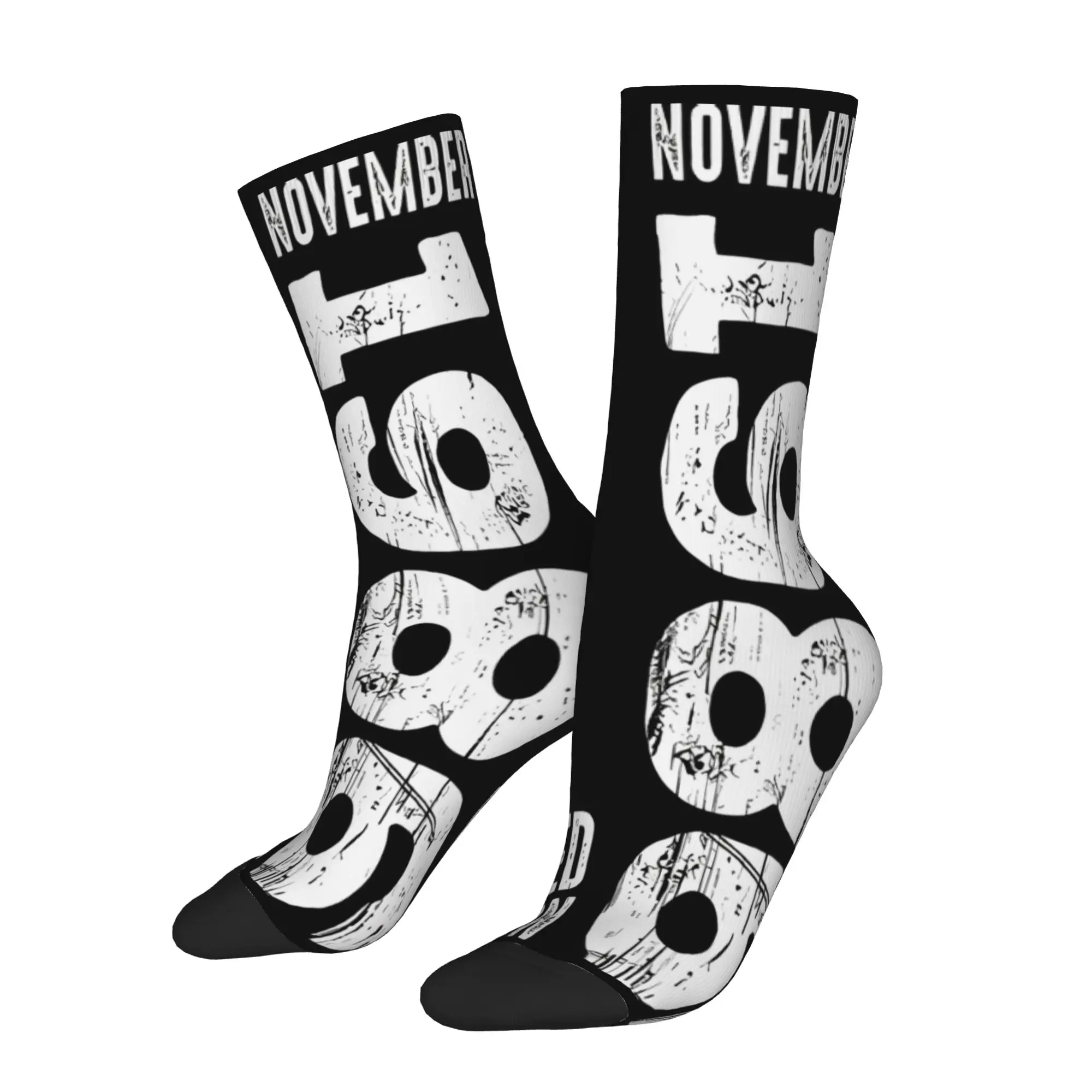 

1 пара забавных носков с принтом 1986 40th 1986 Harajuku, качественные мужские носки с узором, повседневные мужские носки