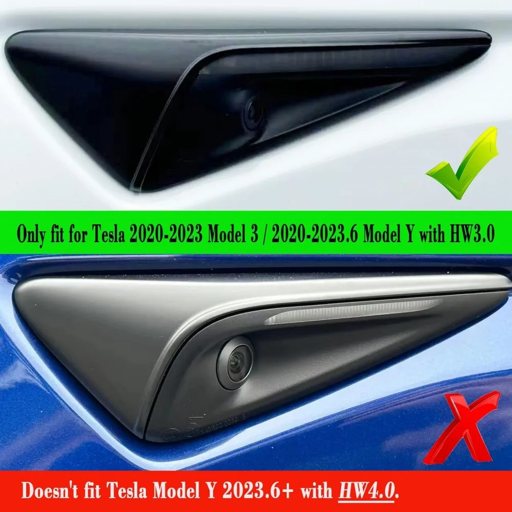 For 2017-2023 Tesla Model 3/2020-2023.6 Tesla Model Y HW3.0 Side Camera Protection Cover Decoration Bling Bedazzled Crystal