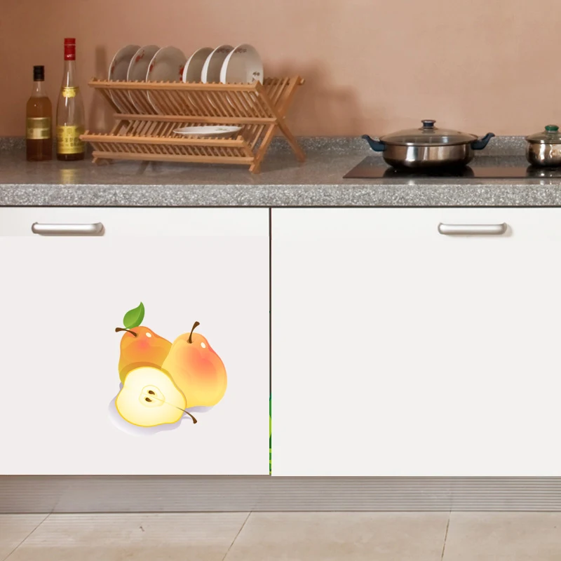 T409# Tempting Fresh Fruit Stickers Kitchen Refrigerator Decorative Dining Room Home Decals