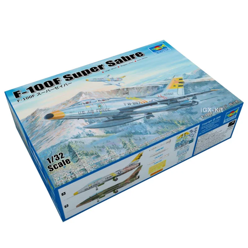 Trumpeter 02246 1/32 US F-100F F100 Super Sabre Fighter Military Aircraft Plastic Assembly Model Handcraft Toy Gift Building Kit