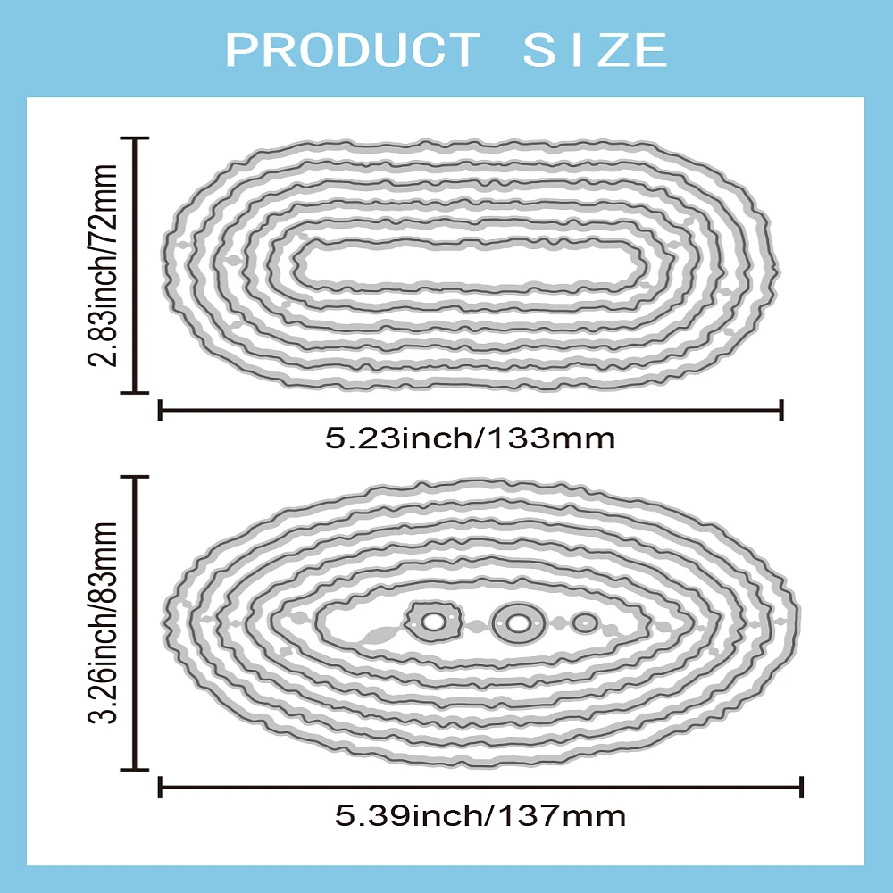 1set Tag Thema Carbon Stahl Schneiden Stirbt Schablonen für Scrapbooking Fotoalbum Dekorative Präge Papier Karte Oval
