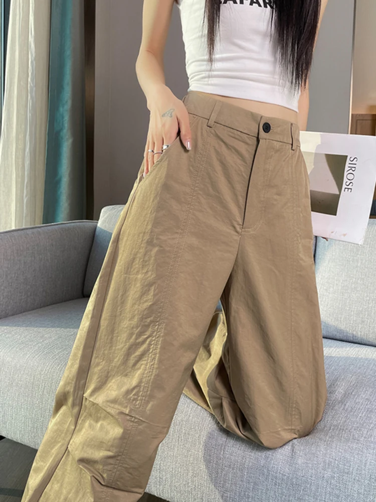 Pantalones de chándal de cintura alta para mujer, calzas de chándal de dos maneras de usar, informales, simples, a la moda, sueltos, XS-2XL, Y2K