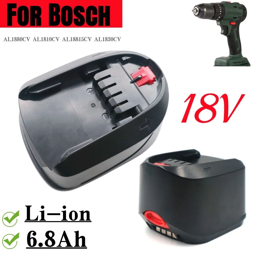 

18V 6800mAh Replacement Battery For Bosch Home & Garden PBA PSB PSR 18V Battery Tools AL1880CV AL18815CV