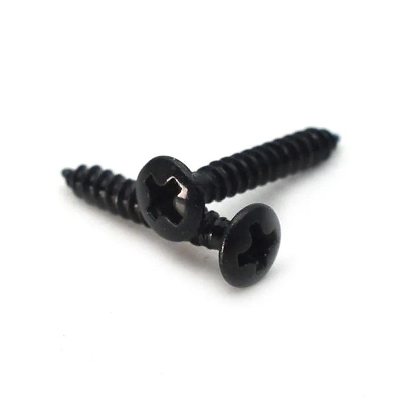 100Pcs Music Instrument Screws 2x12OA for Guitar Equalizer Installing Guitar Screw Black/Gold/Nickel