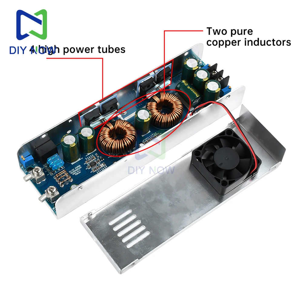 DC-DC Boost Module Full Power 1000W DC Boost Constant Voltage Constant Current Adjustable Power Module 12-75V to 12-85V