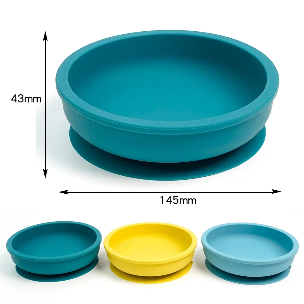 Wolife Silicone Baby Feeding Bowl Children\'s Tableware Waterproof Suction Bowl Children\'s Tableware Baby Silicone Bowl BPA Free