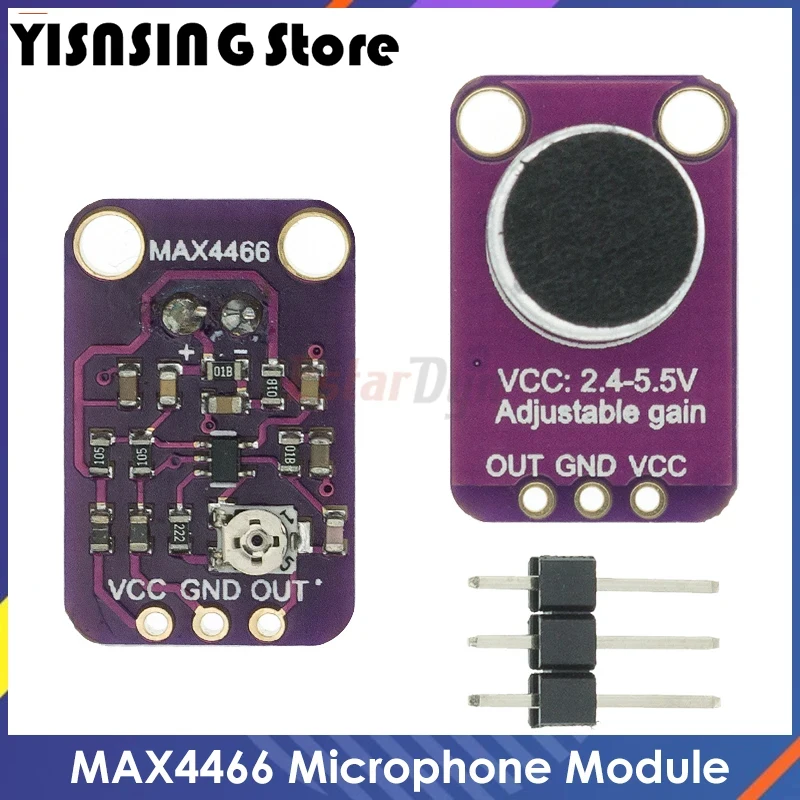 GY-MAX4466 Electret Microphone Amplifier Module MAX4466 Adjustable Gain For Arduino