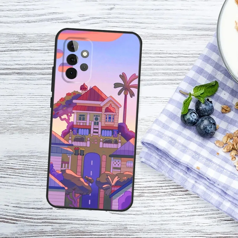 Cartoon B-Bingo-o Phone Case For Samsung Galaxy A13,A21s,A22,A31,A32,A52,A53,A71,A80,A91 Blue-yS Soft Black Phone Cover