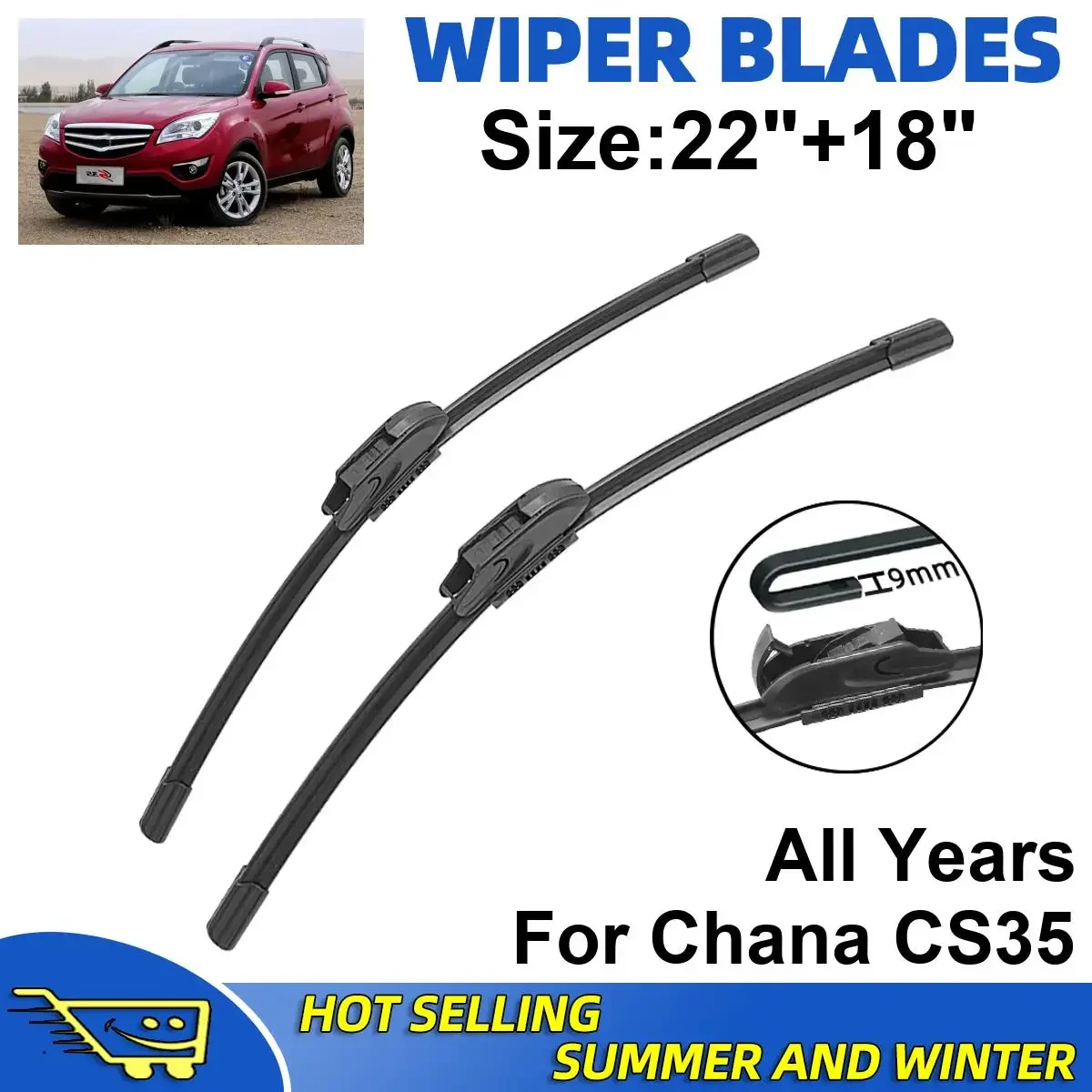 

2PCS Wiper Blades Set Kit For Chana CS35 All Years Front Windshield Brushes Windscreen Window Accessories