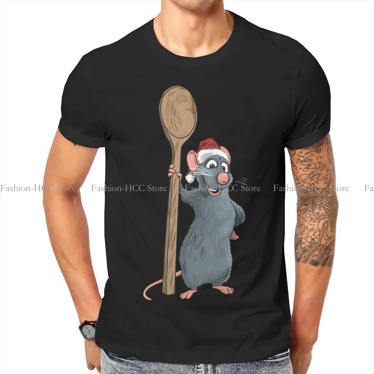 Remy From Christmas TShirt For Men Ratatouilles Cartoon Clothing Style T Shirt Soft