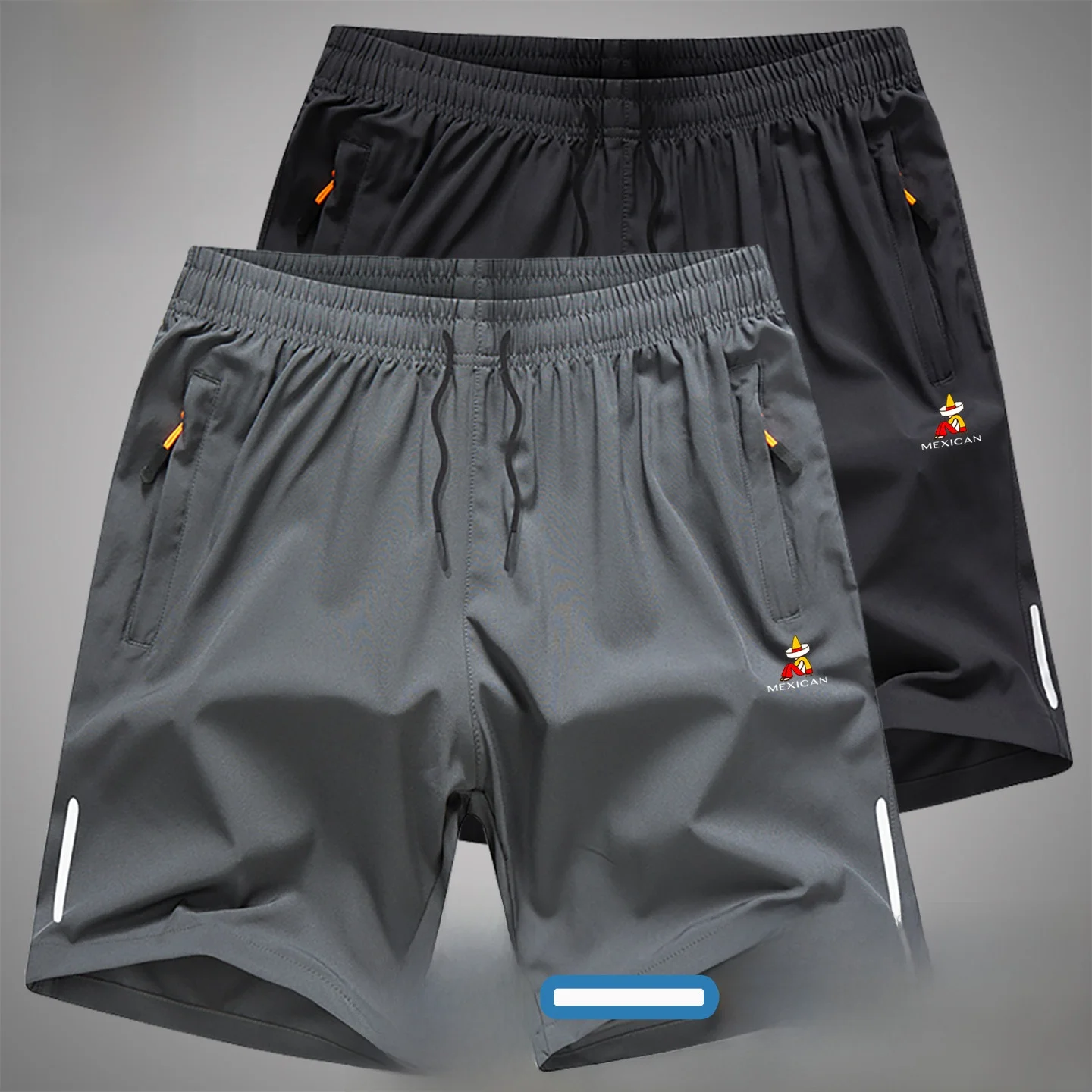 

Ice Silk ort Pants Men's Summer Thin Qui Dry Loose Baskeall Pants Five-Quarter Casual Sports orts Youth Active Wear