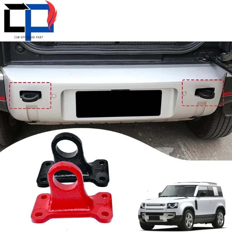 railer Hitch Tow Hook Compatible with Land Rover Defender 2020+, 90/110/130 Rear Bumper Towing Ring Metal Construction Accessory
