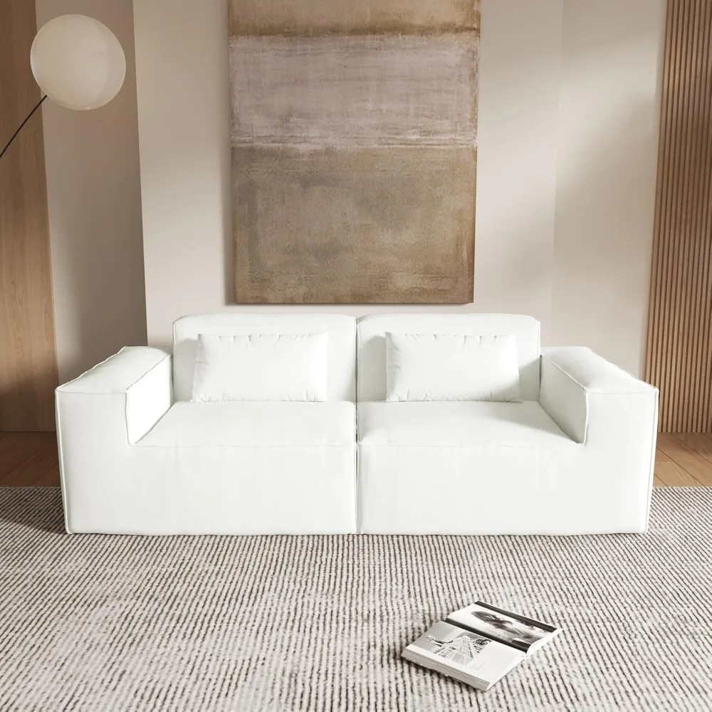 

Sectional Couches for Living Room,86" Modern Cloud Modular Sofa with Deep Seat, Upholstered Convertible Sofa for Living Room Bed