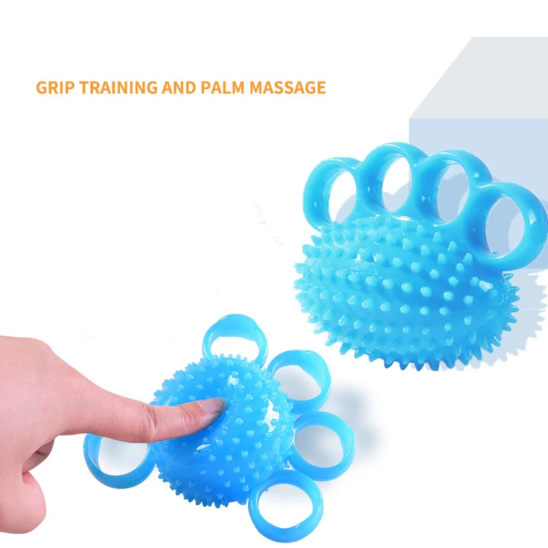 1Pcs Four-fingered Hedgehog Ball Primary Grip Training Soft Ball Rehabilitation Massage Finger Ball Practice Handdescribe