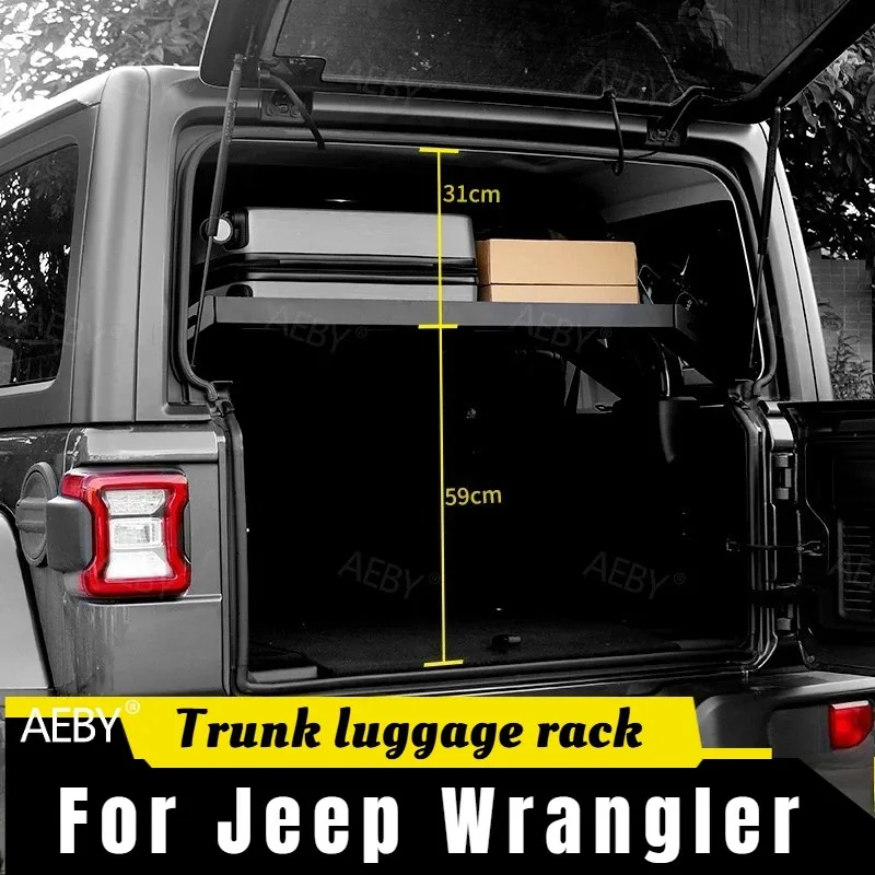 For Jeep Wrangler 2007-2023 Internal luggage rack,Multifunctional trunk luggage rack,storage rack,Tail box storage rack