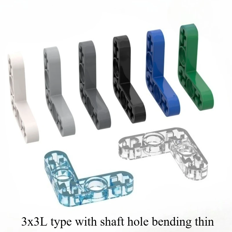 

3x3L Type With Shaft Hole bending thin MOC Technology Spare Parts Compatible Legoeds 32056 Small Particle building block