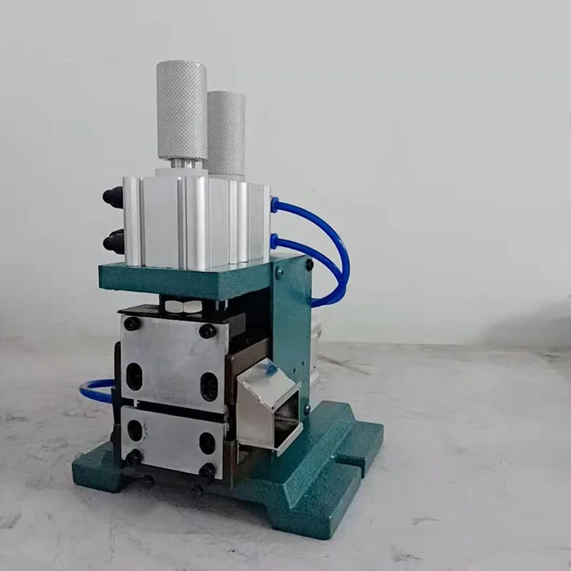 Pneumatic 3F Vertical Core Wire Stripper Twister Machine, Small Sheath Cable Stripping Tool for Electronic and Industrial Use
