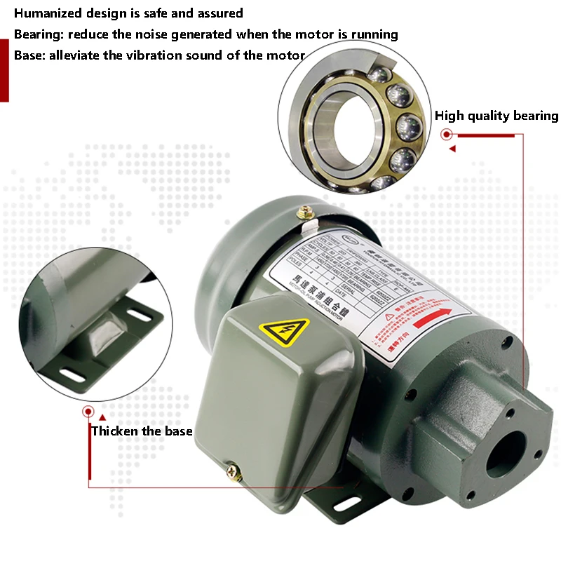 380V Top-10A/11A/12A/13A Cycloid Pump Triangular Lubricating Oil Pump Head Motor Oil Gear Oil Pump Triangle Lubrication Pump