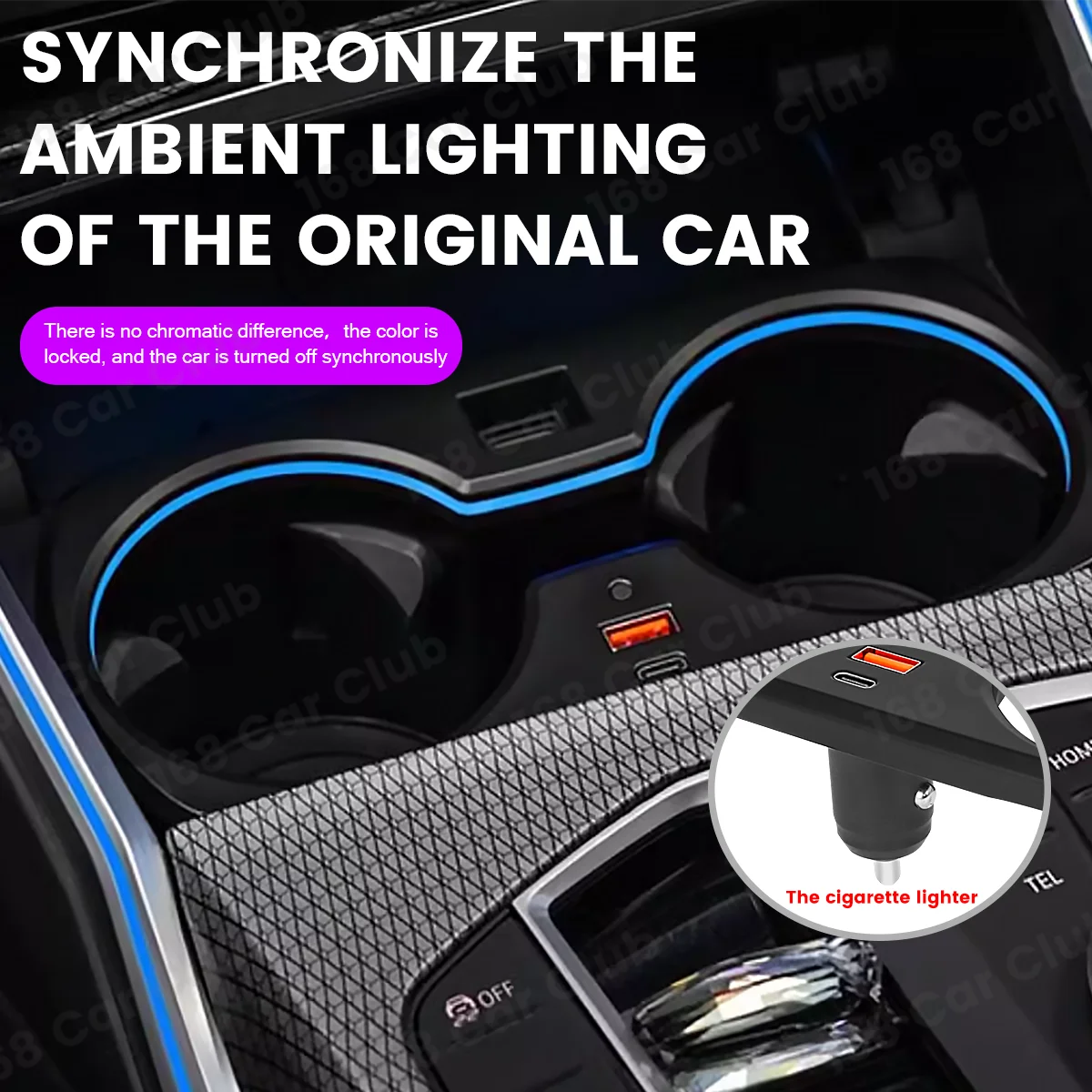 Car LED Cup Holder Frame Ambient Light Car Interior Mouldings For BMW 2020-2024 3 series/4 series i3 i4 Car Decorative Lights - Image 3