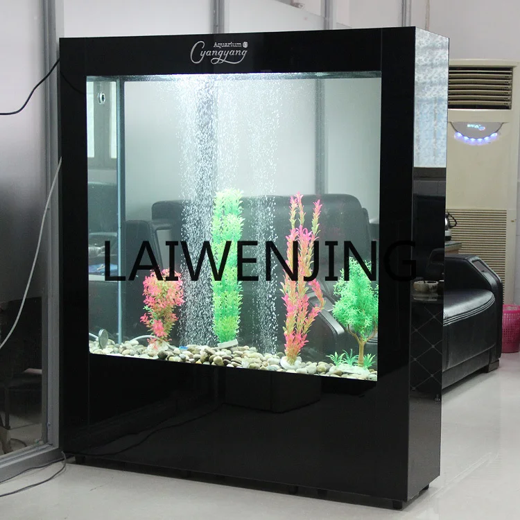 Simple Ecological Fish Tank Living Room Home Medium Aquarium Change Water Floor Partition Rectangular Custom