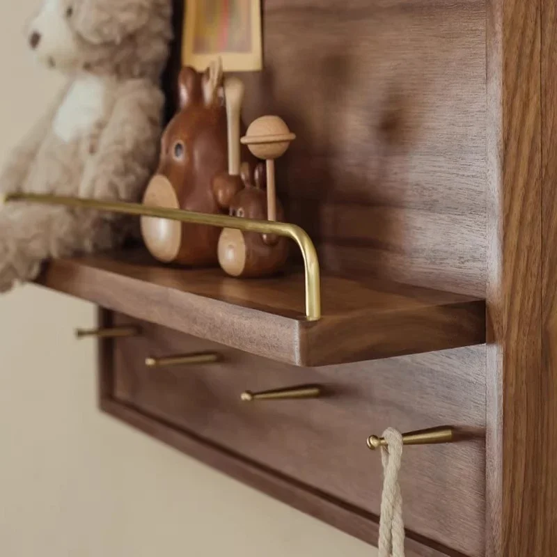 Modern Decorative Electric Meter Box Cover, Swing Door Design with Solid Wood Frame & Hidden Shelf for Home Wall Art